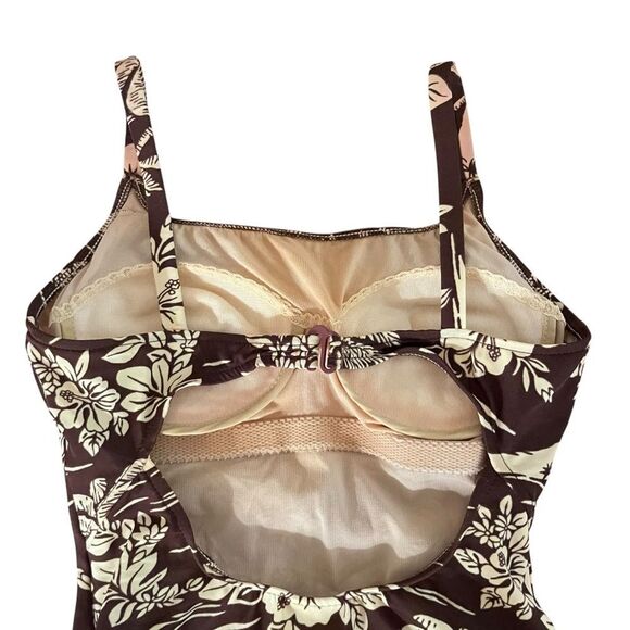 Vintage Leilani Hawaiian Print One Piece Swimsuit - Picture 4 of 7